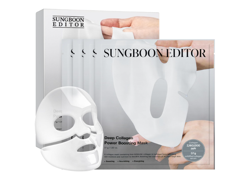 Sungboon Editor Deep Collagen Power Boosting Mask, 1.30 oz/37 g, Pack Of 4