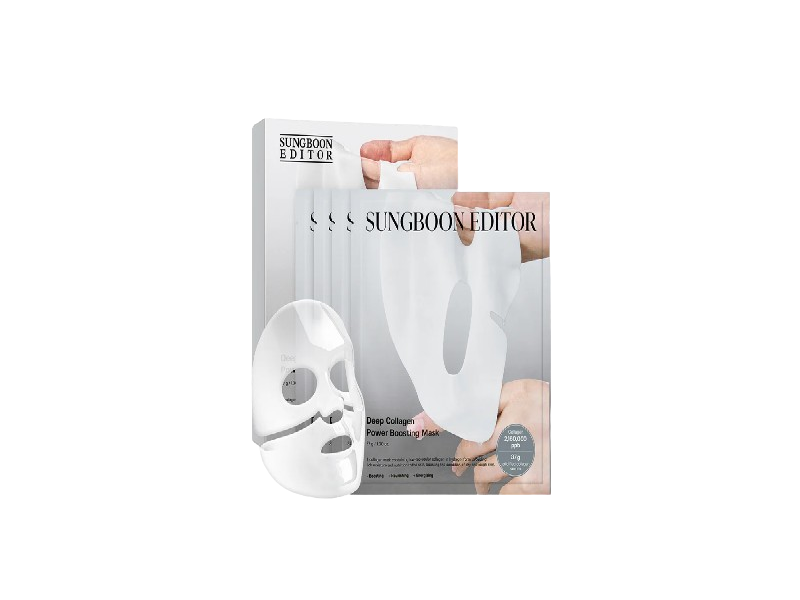 Sungboon Editor Power Boosting Mask, Deep Collagen, 1.30 fl oz/37 g, 6 Count