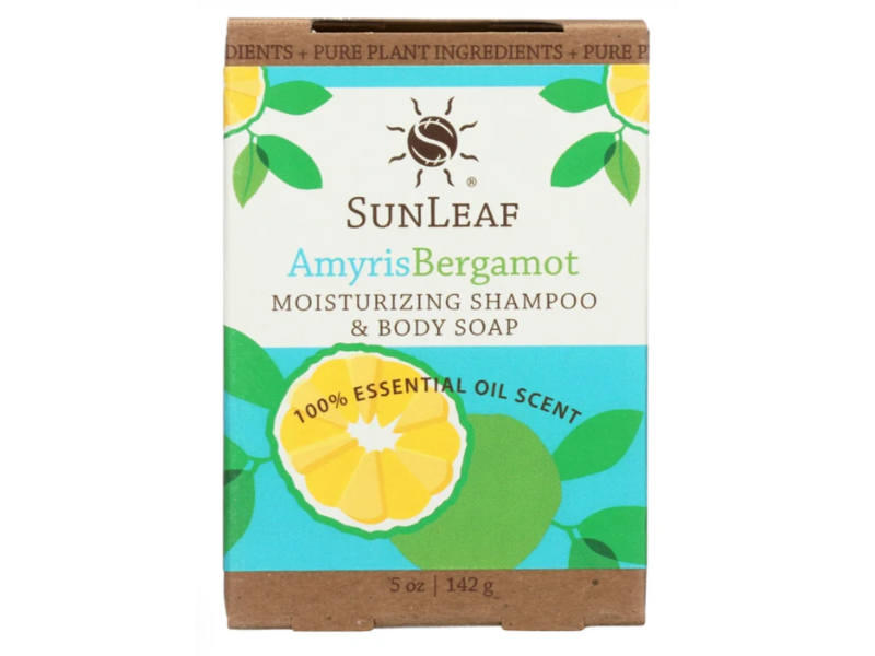 Sunleaf Moisturizing Shampoo & Body Soap, Amyris Bergamot, 5 oz/142 g