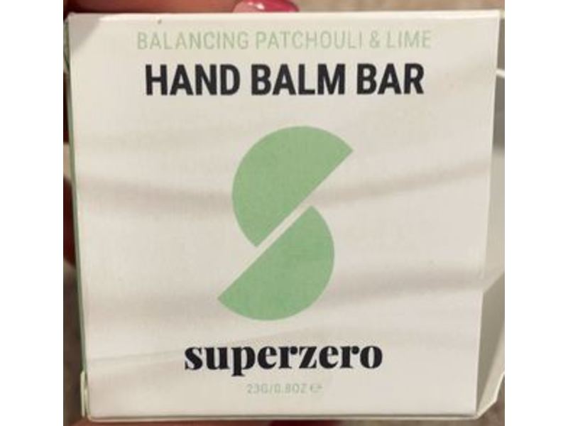 Superzero Hand Balm Bar, Balancing Patchouli & Lime, 0.80 oz/23 g