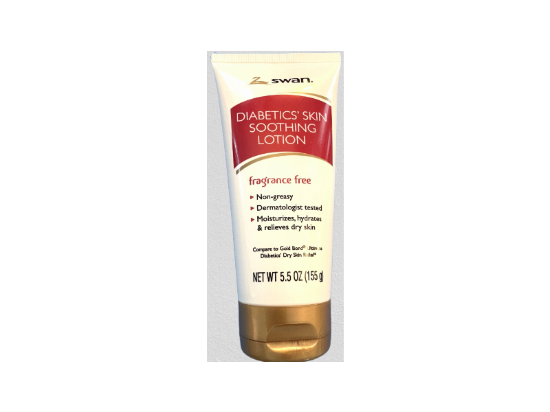 Swan Diabetics Skin Soothing Lotion, Fragrance Free, 5.5 oz/155 g