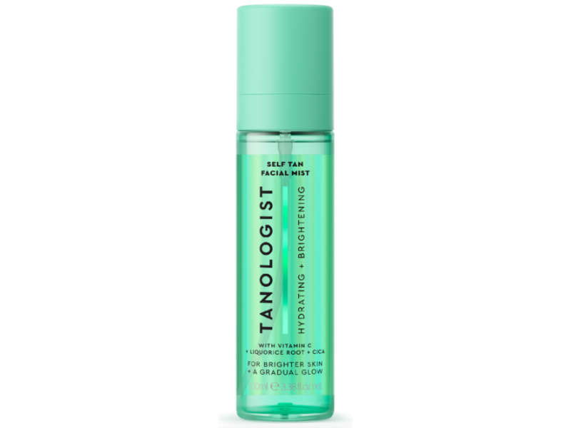 Tanologist Hydrating + Brightening Self Tan Facial Mist, Vitamin C + Liquorice Root + Cica, 3.38 fl oz/100 mL