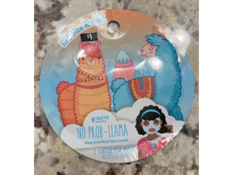 Taste Beauty Face Mask, Aloe Scented, 0.67 fl oz/20 mL