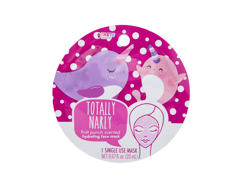 Taste Beauty Totally Narly Fruit Punch Scented Hydrating Face Mask, 0.67 fl oz/20 mL