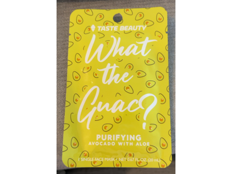 Taste Beauty What The Guac Purifying Face Mask, Avocado & Aloe, 0.67 fl oz/20 mL