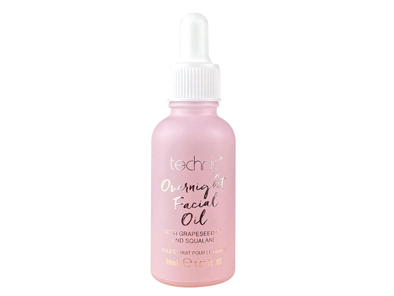 Technic Overnight Facial Oil, Grape Seed Oil & Squalane, 1.01 fl oz/30 mL