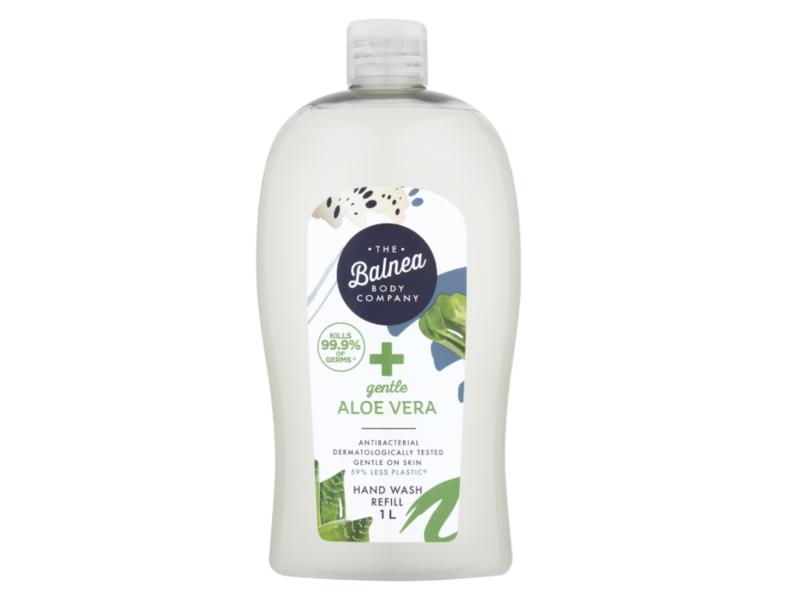The Balnea Body Company Antibacterial Hand Wash, Aloevera, 1 L