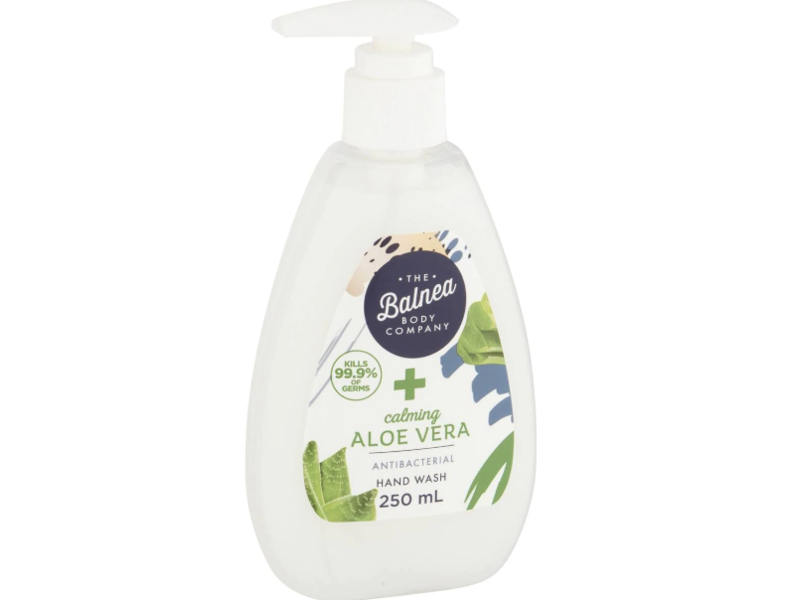 The Balnea Body Company Antibacterial Hand Wash, Soothing Aloe Vera, 250 mL