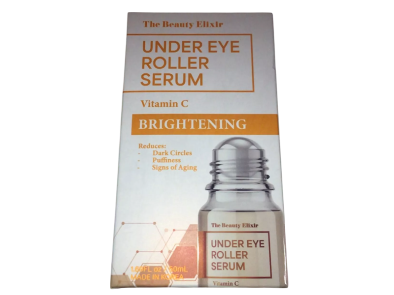 The Beauty Elixir Under Eye Roller Serum, Vitamin C Brightening, 1.69 fl oz/50 mL