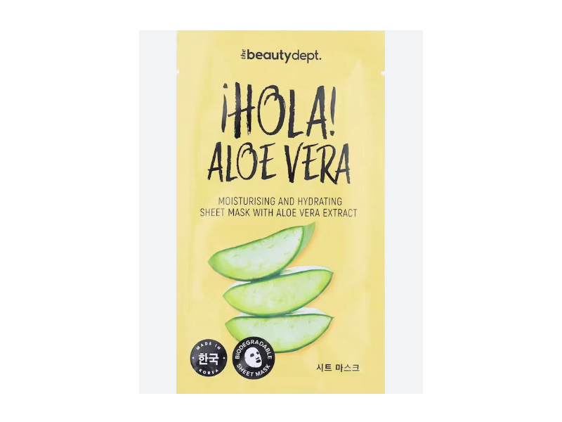 The Beautydept I Hola Aloevera Moisturizing & Hydrating Sheet Mask, Aloevera Extract, 20 mL