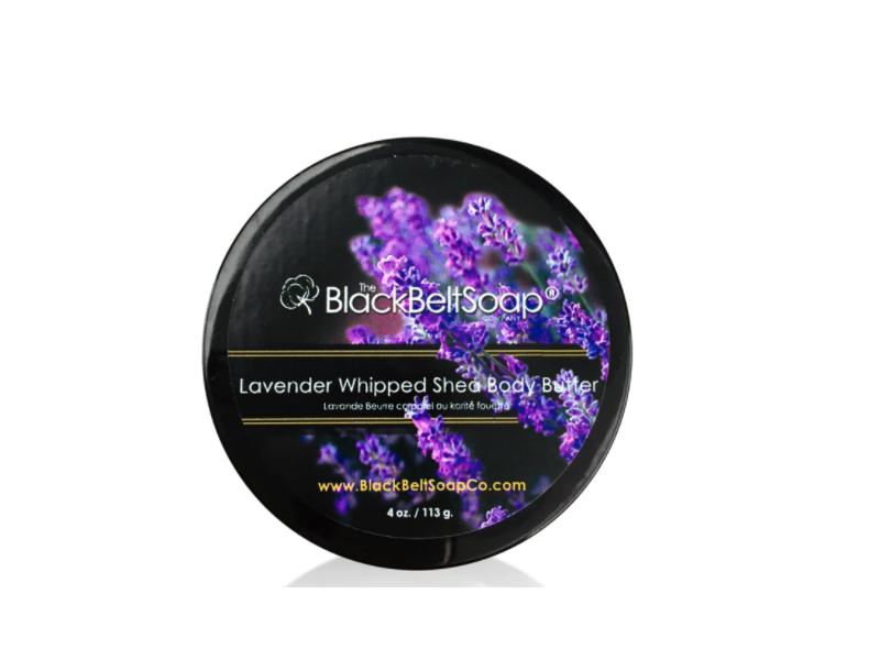 The Black Belt Soap Company Lavender Whipped Shea Butter, 8 oz/227 g