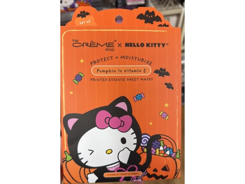 The Cream Shop x Hello Kitty Printed Essence Sheet Masks, Pumpkin & Vitamin E, 5 Count