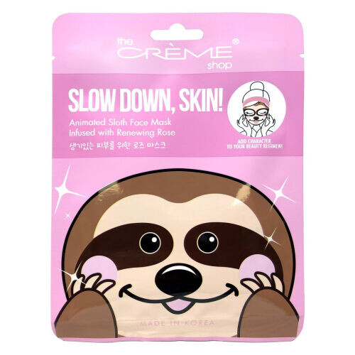 Slow Down, Skin! Animated Sloth Face Mask