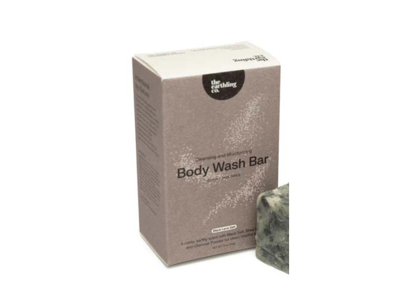 The Earthling Co. Body Wash Bar, Black Lava Salt, 5 fl oz/141 g