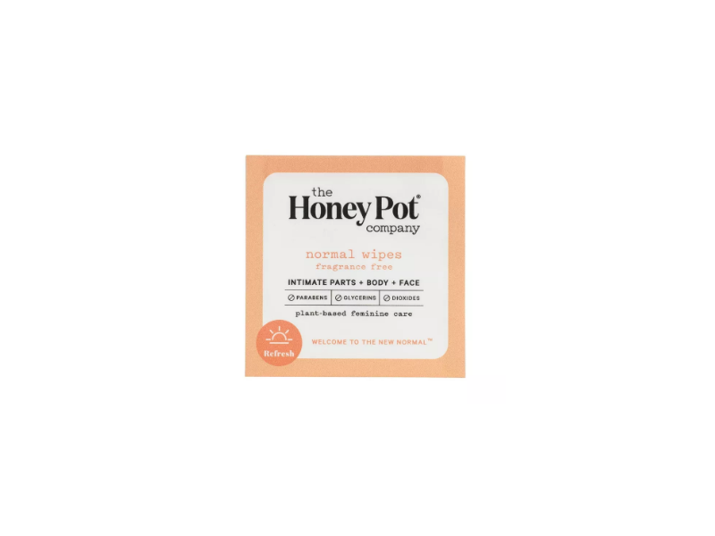The Honey Pot Normal Wipes, Fragrance Free,15 Count