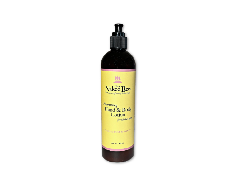 The Naked Bee Hand & Body Lotion, Vanilla, Rose & Honey, 12 fl oz/355 mL