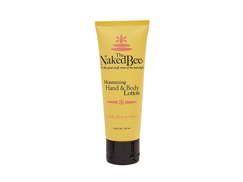 The Naked Bee Hand & Body Lotion,Vanilla, Rose & Honey, 2.25 fl oz/67 mL