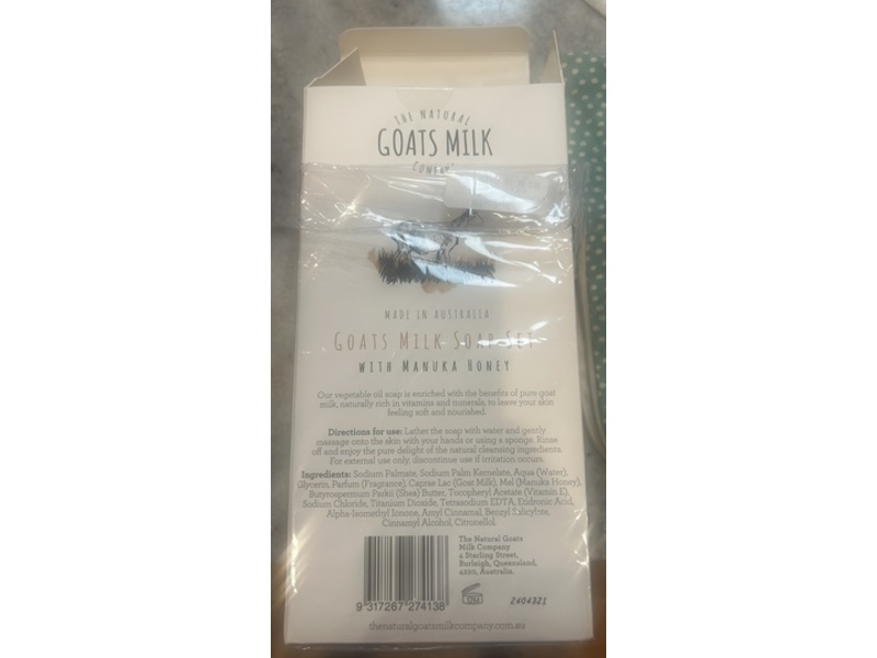 The Natural Goats Milk Company Soap Set, Manuka Honey