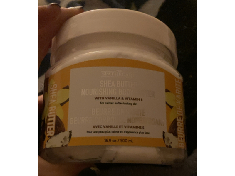 The Spathecary Shea Butter Nourishing Body Butter, Vanilla & Vitamin E, 16.9 oz/500 mL