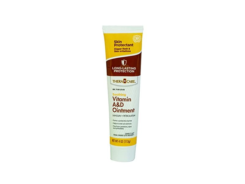Thera Care Soothing Vitamin A&D Ointment, Lanolin & Petrolatum, 4 oz/113 g