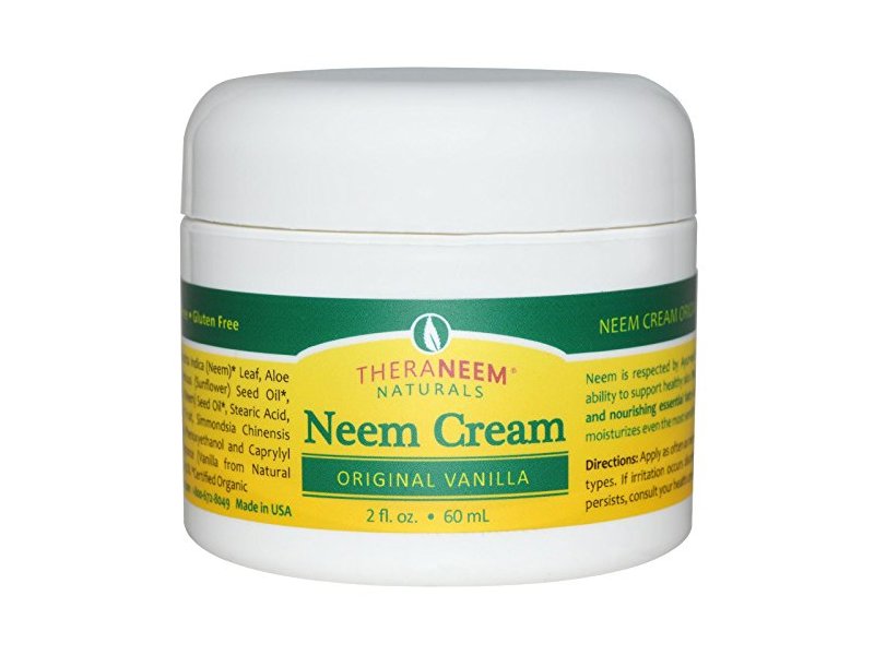 TheraNeem Naturals Neem Cream, Vanilla, 2 fl oz/60 mL