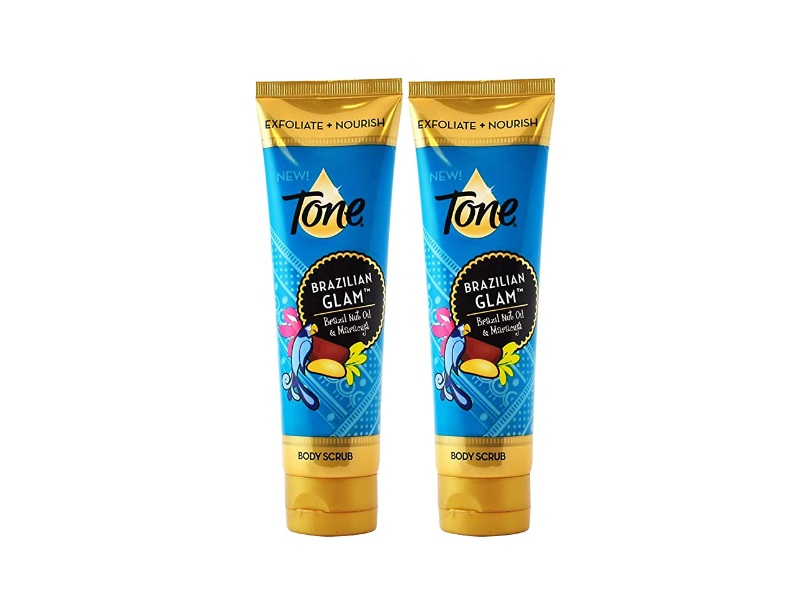 Tone Brazilian Glam Body Scrub, Exfoliate + Nourish, 4.5 fl oz/133 mL, Pack Of 2