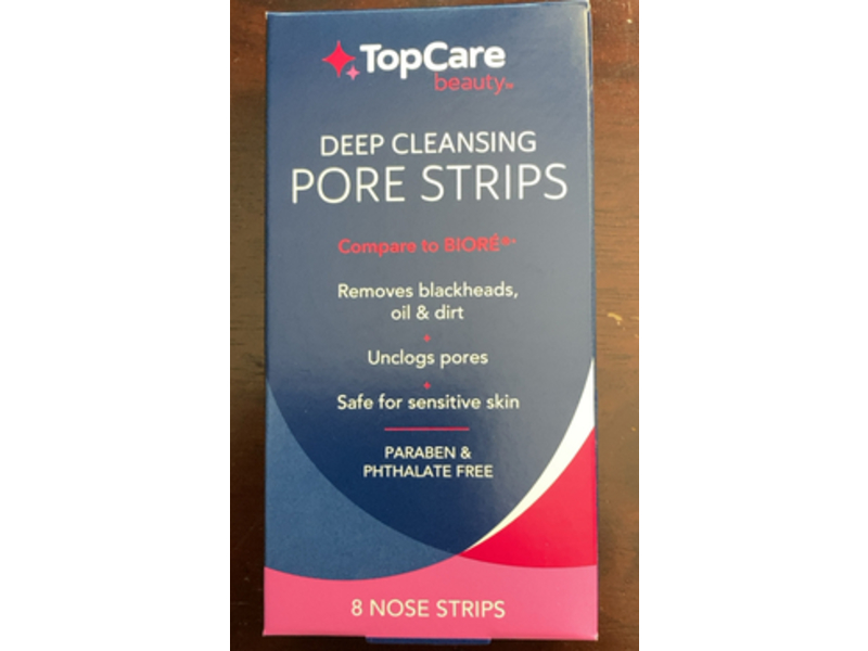 Top Care Beauty Deep Cleansing Pore Strips, 8 Count