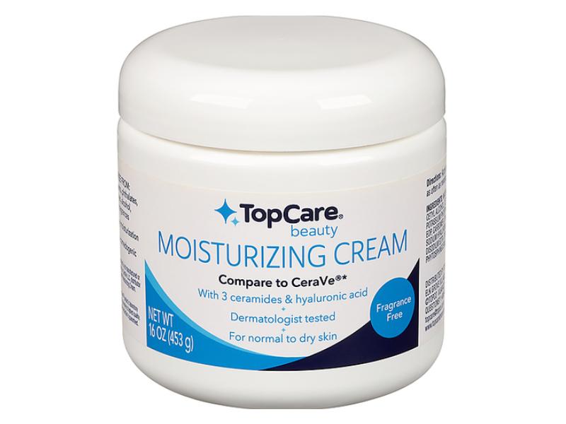 Top Care Beauty Moisturizing Cream, 3 Ceramides & Hyaluronic Acid, 16 oz/453 g