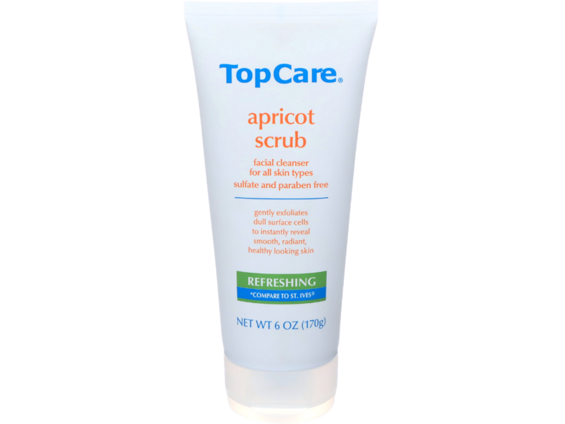 Top Care Facial Cleanser Scrub, Apricot, Refreshing, 6 oz/170 g