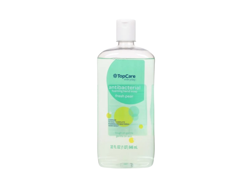 Topcare Antibacterial Foaming Hand Soap, Fresh Pear, 32 fl oz/946 mL