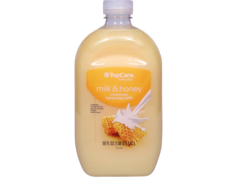 TopCare Everyday Moisturizing Hand Soap, Milk & Honey, 50 fl oz/1.47 L