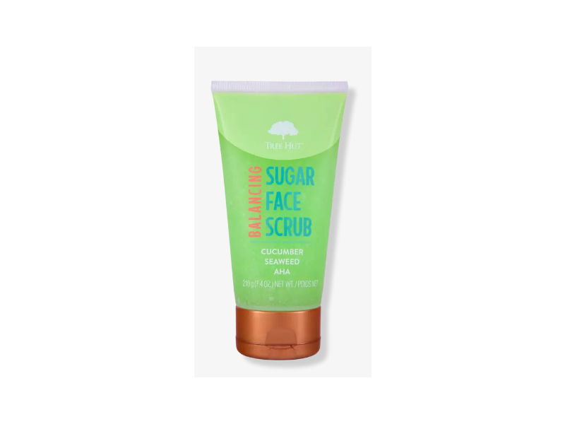 Tree Hut Balancing Sugar Face Scrub, Cucumber Seaweed Aha, 7.4 oz/210 g