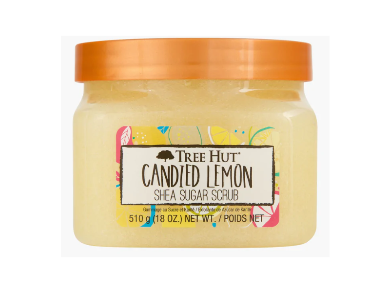 Tree Hut Candied Lemon Scrub, Shea Sugar,18 oz/510 g