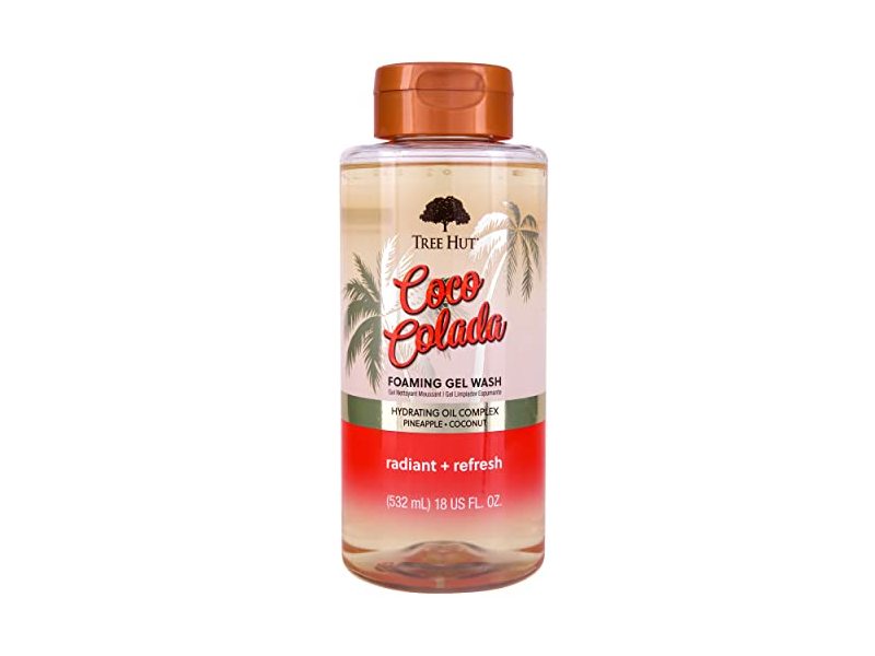 Tree Hut Coco Colada Foaming Gel Wash, Radiant & Refresh, Pineapple + Coconut, 18 fl oz/532 mL