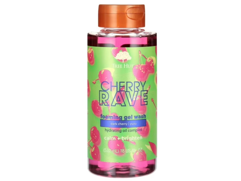 Tree Hut Foaming Gel Wash, Cherry Rave, 18 fl oz/532 mL