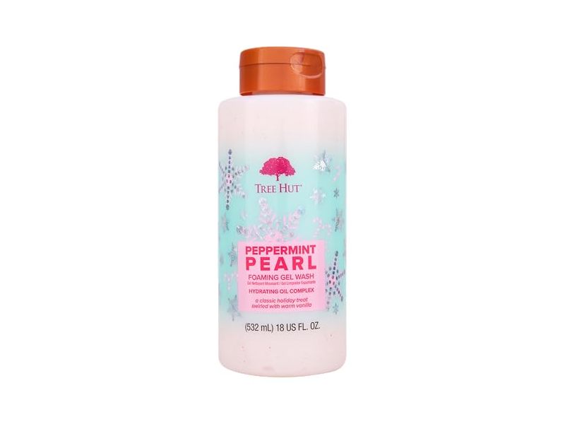 Tree Hut Foaming Gel Wash, Peppermint Pearl, 18 fl oz/532 mL
