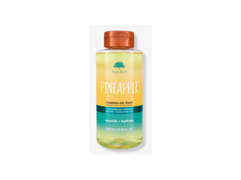 Tree Hut Foaming Gel Wash, Pineapple, 18 fl oz/532 mL