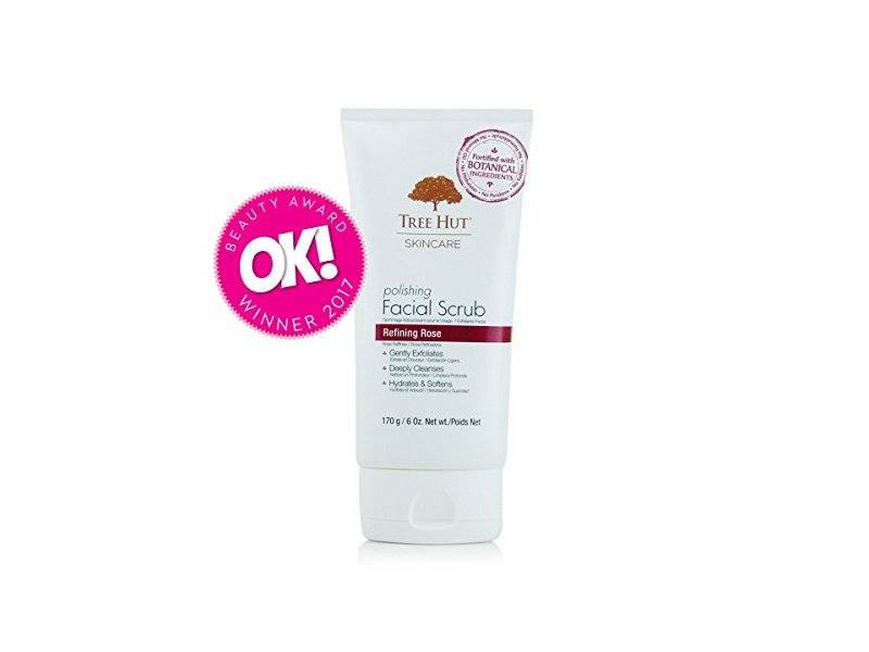 Tree Hut Skincare Polishing Facial Scrub, Refining Rose, 6 Ounce