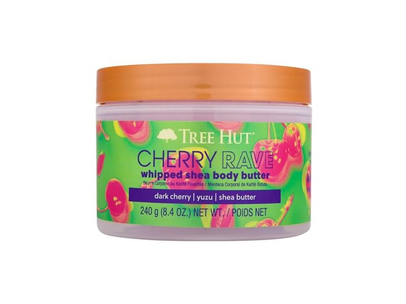 Tree Hut Whipped Shea Body Butter, Cherry Rave, 8.4 oz/240 g