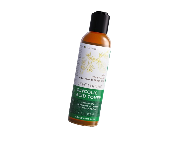 Tree To Tub Exfoliating Toner, Glycolic Acid, 6 fl oz/178 mL