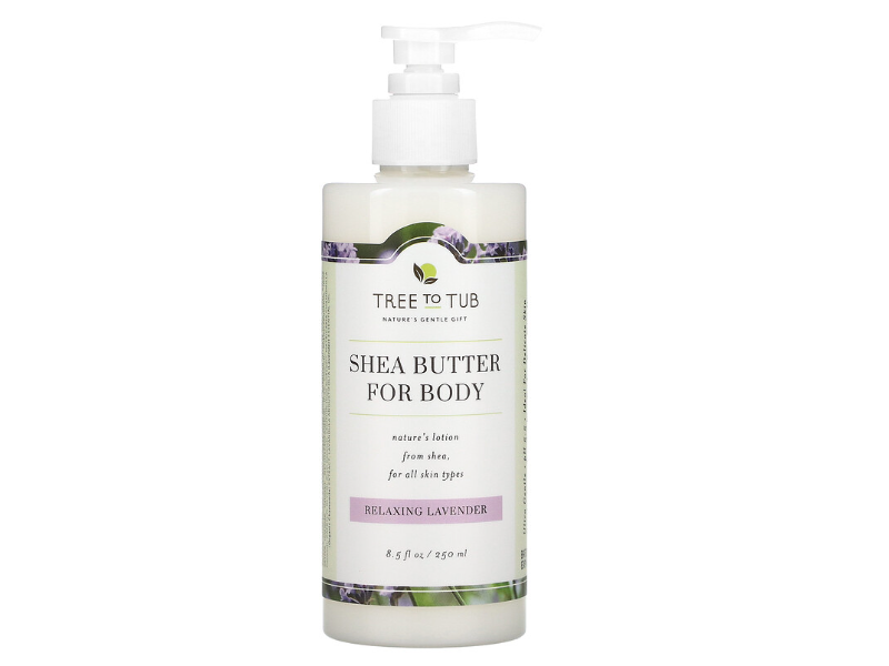 Tree To Tub Organic Shea Butter Body Lotion, Relaxing Lavender, 8.5 fl oz/250 mL