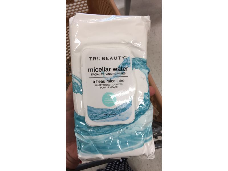 TruBeauty Micellar Water Facial Cleansing Wipes, 60 ct