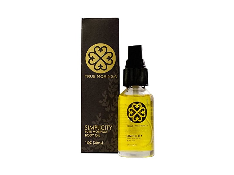 True Moringa Oil - 100% Pure Cold-Pressed Moringa Oil for Face, Body, Hair (1oz/30mL)