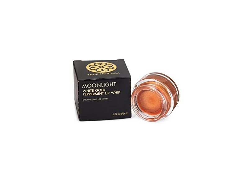 True Moringa Tinted Lip Balm, Moonlight White Gold Peppermint, 0.25 oz/7 g