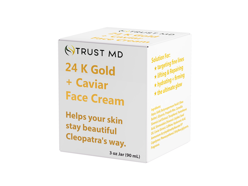Trust MD 24 K Gold + Caviar Face Cream, 3 oz (90 mL)
