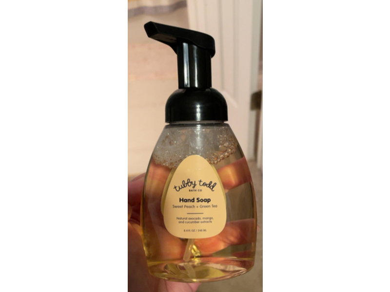 Tubby Todd Bath Co. Hand Soap, Sweet Peach + Green Tea, 8.4 fl oz/248 mL