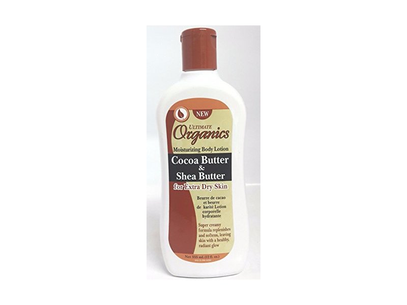 Ultimate Organics Moisturizing Body Lotion, Cocoa Butter & Shea Butter, 12 fl oz/355 mL