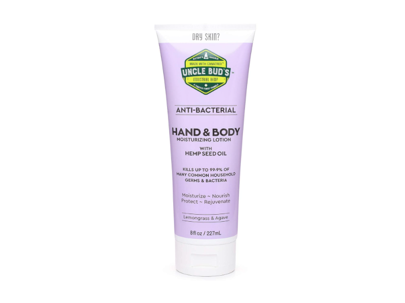 Uncle Bud's Anti Bacterial Hand & Body Moisturizing Lotion, Hemp Seed Oil, 8 fl oz/227 mL