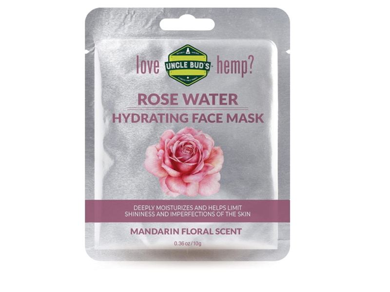 Uncle Bud's Rose Water Hydrating Face Mask, 0.36 oz/10 g