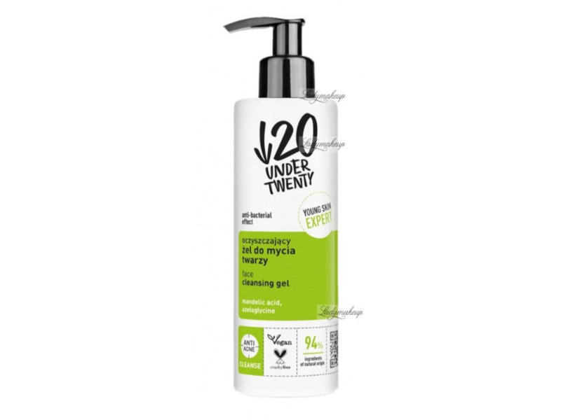 Under Twenty Face Cleansing Gel, 6.3 fl oz/190 mL